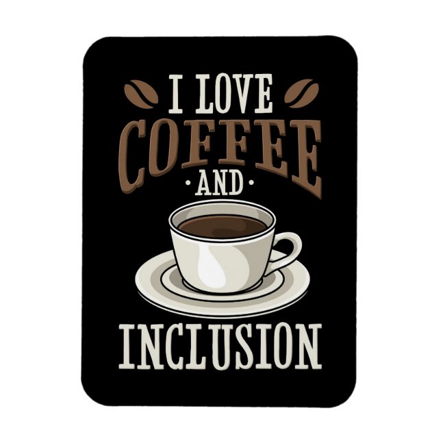 Magnet Flexible Café Lover I Love Café Et Inclusion (Vertical)