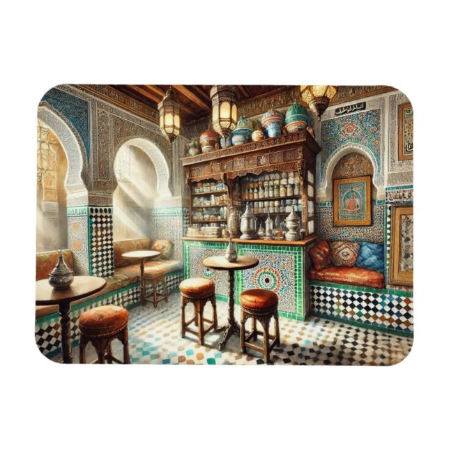 Magnet Flexible Café minuscule à Fès Maroc (Horizontal)