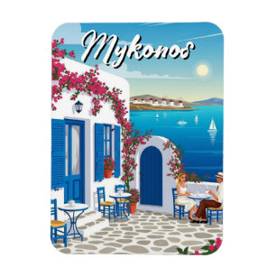 Magnet Flexible Cafe Mykonos Grèce Cyclades Voyage
