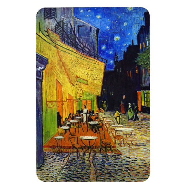Magnet Flexible Café Terrasse à la nuit par Van Gogh (Vertical)