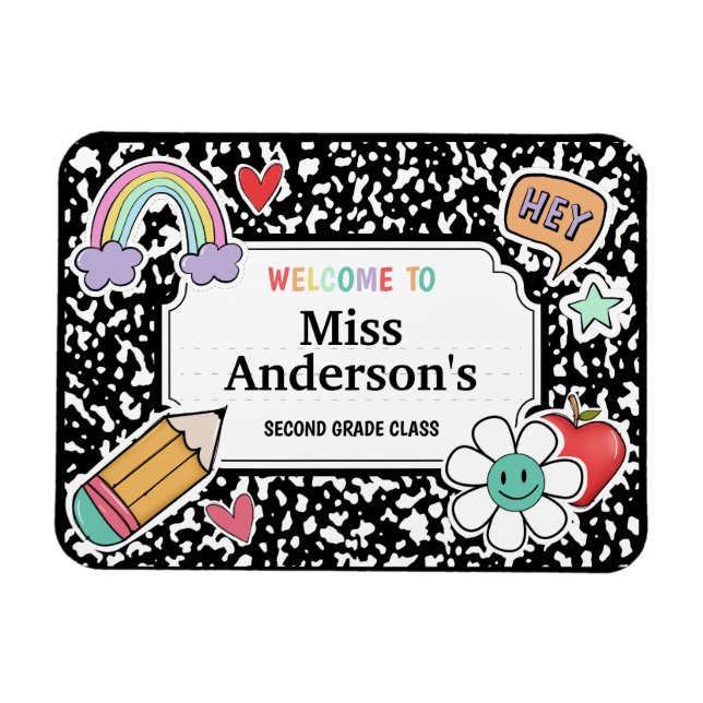 Magnet Flexible Cahier de composition Professeur Classe (Horizontal)