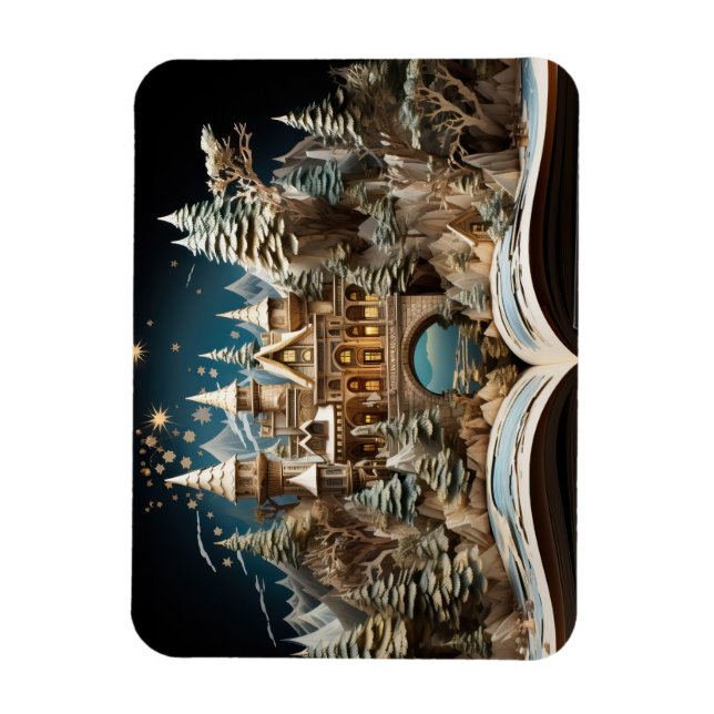 Magnet Flexible Cahier de Noël Castle Pop-Up Wonderland (Vertical)