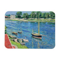 Caillebotte - Seine à Argenteuil, Bateaux à l'ancr