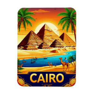 Magnet Flexible Caire Égypte Pyramides Nil Voyage Souvenir