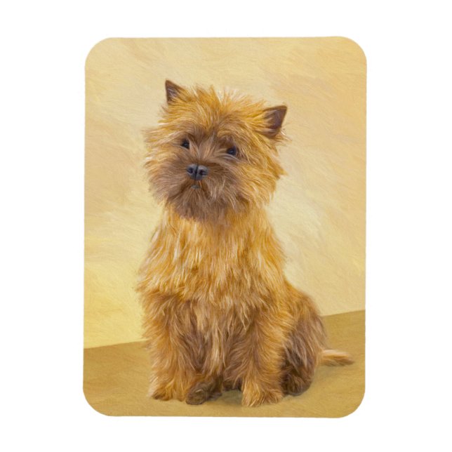 Magnet Flexible Cairn Terrier Painting - Cute Original Dog Art (Vertical)