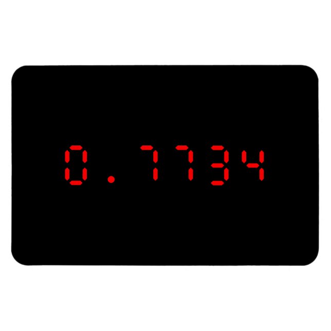 Magnet Flexible Calculatrice LED Bonjour | 0,7734 (Horizontal)