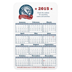 Magnet Flexible Calendrier 2015