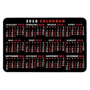 Magnet Flexible Calendrier 2018 (Voir la description pour la nouve
