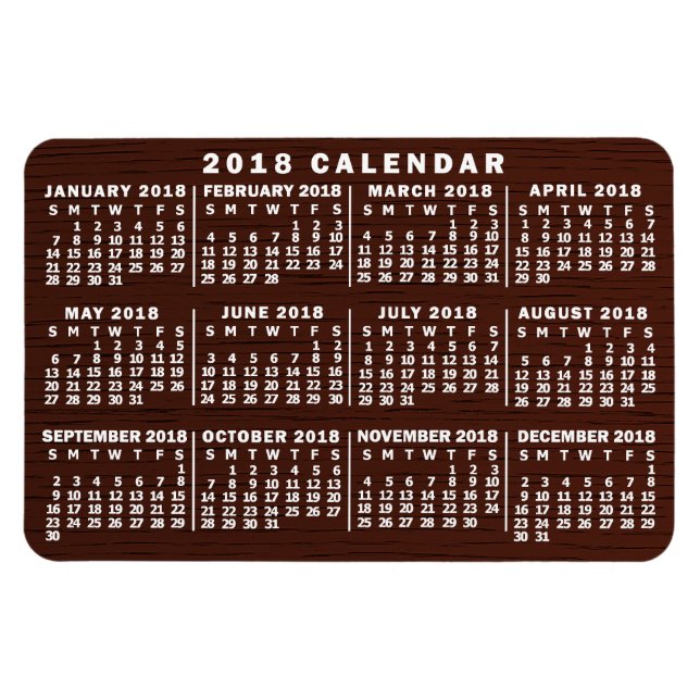Magnet Flexible Calendrier 2018 (Voir la description pour la nouve (Horizontal)