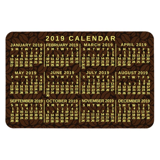 Magnet Flexible Calendrier 2019 (Voir la description pour la nouve (Horizontal)