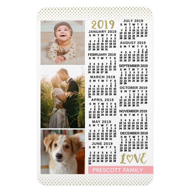 Magnet Flexible Calendrier 2019 (Voir la description pour la nouve (Vertical)