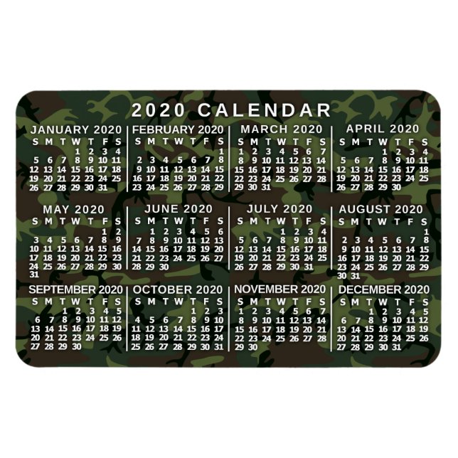 Magnet Flexible Calendrier 2020 (Voir la description pour la nouve (Horizontal)