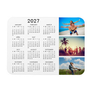 Magnet Flexible Calendrier 2023 de collage de photos personnalisé