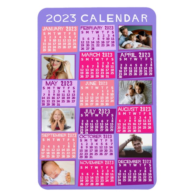 Magnet Flexible Calendrier 2023 (Voir la description pour la versi (Vertical)