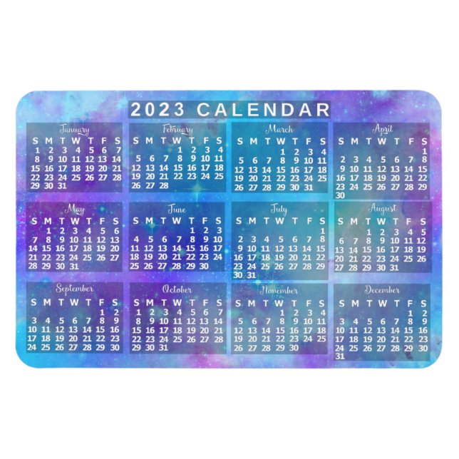Magnet Flexible Calendrier 2023 (Voir la description pour la versi (Horizontal)