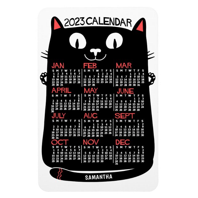 Magnet Flexible Calendrier 2023 (Voir la description pour la versi (Vertical)