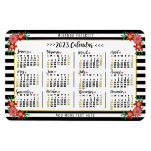 Magnet Flexible Calendrier 2023 (Voir la description pour la versi