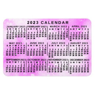 Magnet Flexible Calendrier 2023 (Voir la description pour la versi