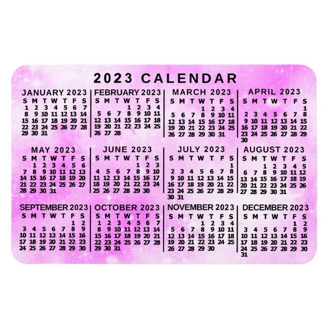 Magnet Flexible Calendrier 2023 (Voir la description pour la versi (Horizontal)