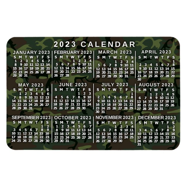 Magnet Flexible Calendrier 2023 (Voir la description pour la versi (Horizontal)