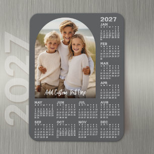 Magnet Flexible Calendrier 2027 avec photo - Arche moderne
