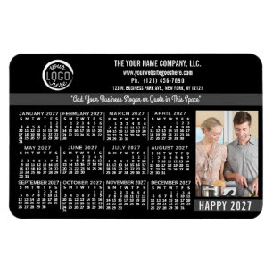 Magnet Flexible Calendrier 2027 personnalisé avec logo d'entrepris