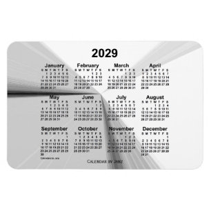 Magnet Flexible Calendrier 2029 Vanishing Smoke par Janz 4x6
