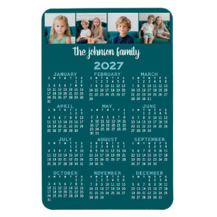 Magnet Flexible Calendrier complet avec 4 photos