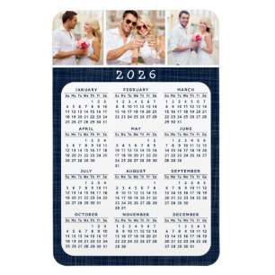 Magnet Flexible Calendrier de la Frise bleue de la marine photo 20