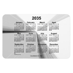 Magnet Flexible Calendrier de la fumée disparue 2035 par Janz 4x6