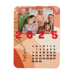 Magnet Flexible Calendrier de la nouvelle année 2025 Septembre Pho