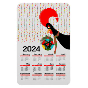 Magnet Flexible Calendrier de Noël 2024 du Rooster portugais