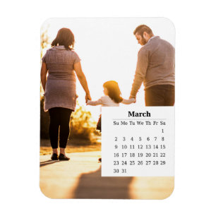 Magnet Flexible Calendrier de superposition mars 2025