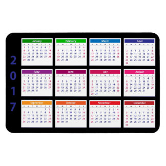 Magnet Flexible Calendrier des couleurs 2017 personnalisable Grand