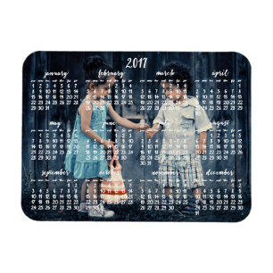 Magnet Flexible Calendrier magnétique personnalisé 2017 3x4