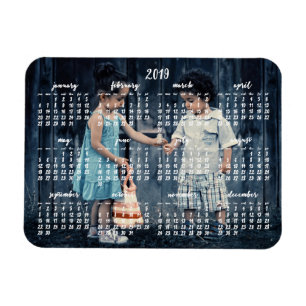 Magnet Flexible Calendrier magnétique personnalisé 2019 3x4