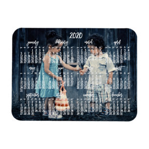 Magnet Flexible Calendrier magnétique personnalisé 2020 3x4