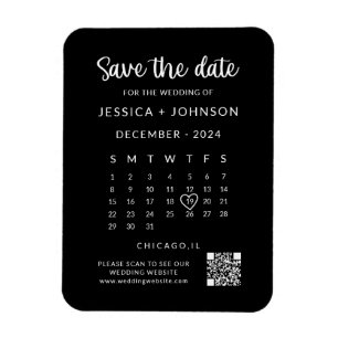 Magnet Flexible Calendrier minimaliste moderne noir d'enregistreme