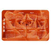 Calendrier Orange Rose Petals 2018