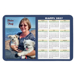 Magnet Flexible Calendrier personnalisé 2027 Photo Aimant