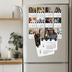 Magnet Flexible Calendrier photo minimaliste moderne avril 2026