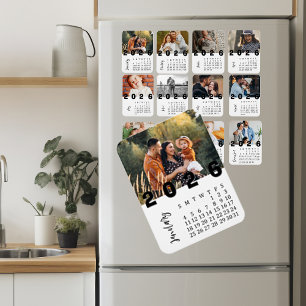Magnet Flexible Calendrier photo minimaliste moderne janvier 2026