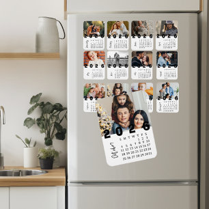 Magnet Flexible Calendrier Photo Minimaliste Moderne Octobre 2026
