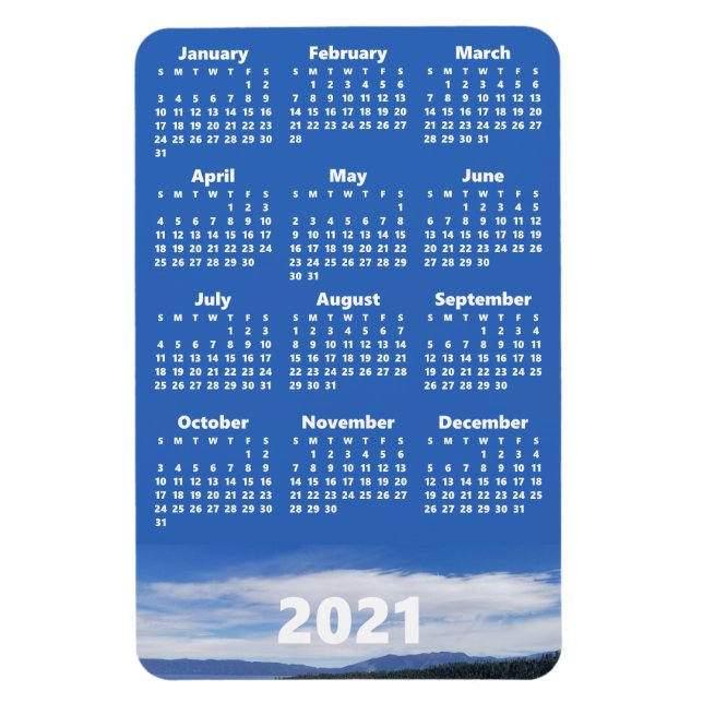Magnet Flexible Calendrier Photo personnalisée 2021 | Portrait de  (Vertical)