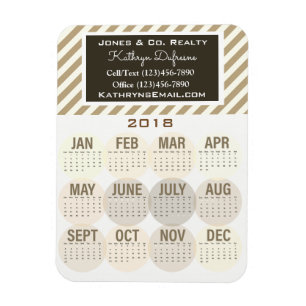 Magnet Flexible Calendrier professionnel des affaires 2018