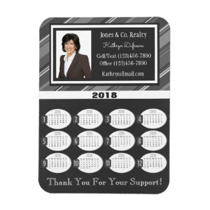 Magnet Flexible Calendrier professionnel Grey Business 2018 avec p