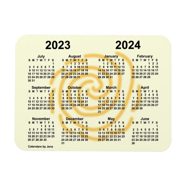 Magnet Flexible Calendrier scolaire des journées ensoleillées 2023 (Horizontal)