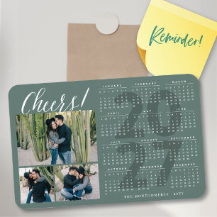 Magnet Flexible Calendrier Simple Cheers 2027 Nouvel An 3 Photo