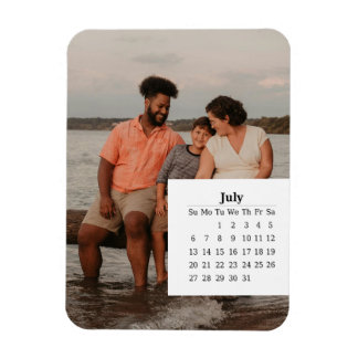 Magnet Flexible Calendrier superposé juillet 2025