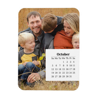 Magnet Flexible Calendrier superposition octobre 2025